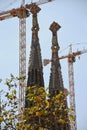 Elements and details Sagrada Familia in Barcelona